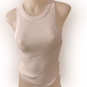 Primp Stretch Sweater  -S white , viscose nylon , NWT